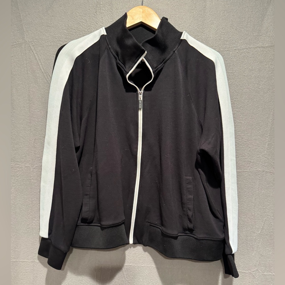 Peace Love World Black and White Bomber Jacket